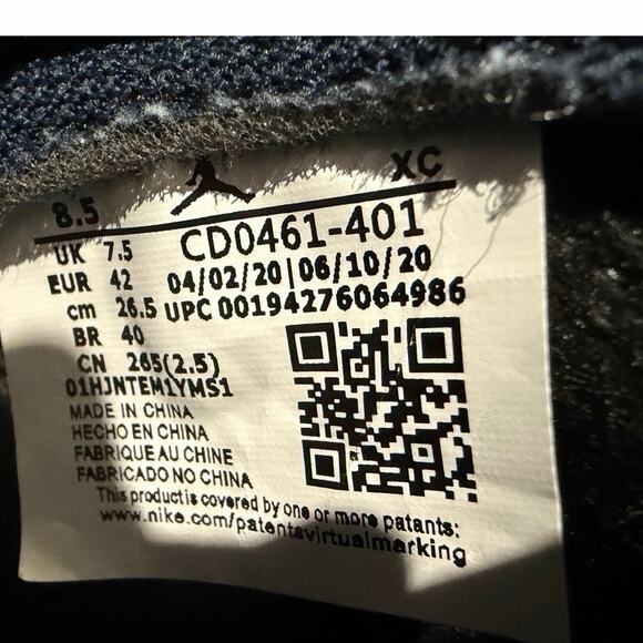 Nike Air Jordan 1 Retro High OG Blue Chill Sneaker Patent Leather 8.5 Womens - Picture 9 of 9